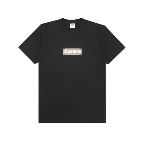 supreme x burberry box logo tee|supreme Burberry tee logo.